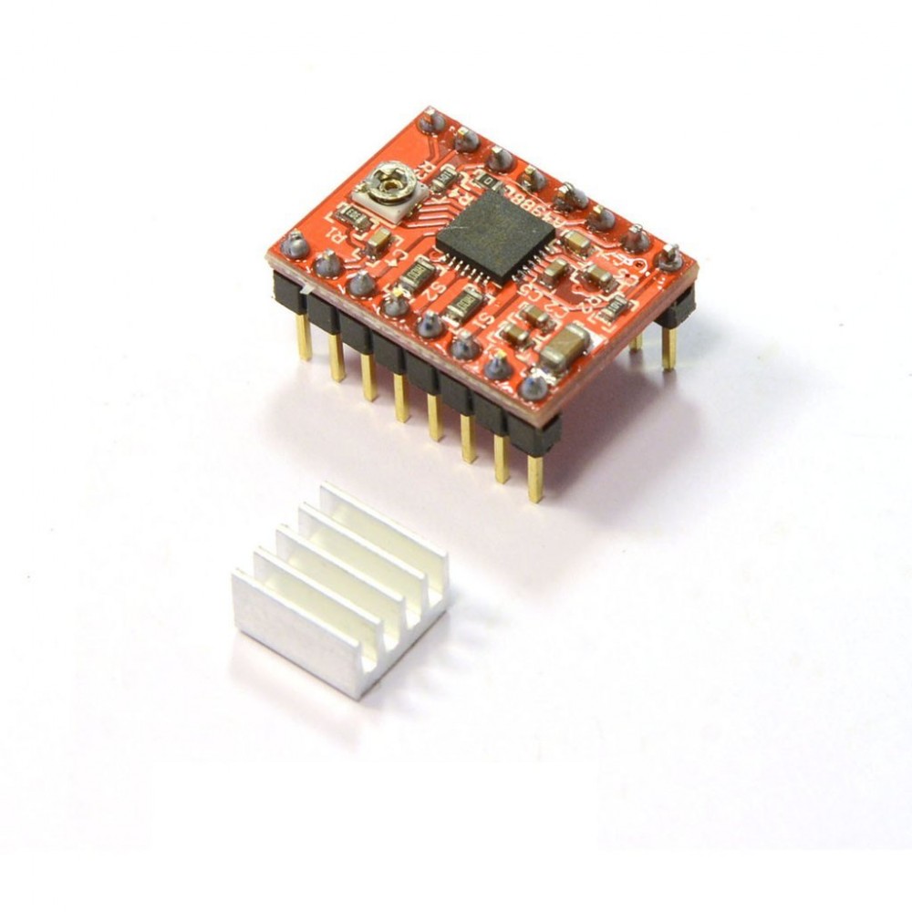1pcs A4988 Nema 17 Stepper Driver Module with Heatsink for Ramps 1.4 3D